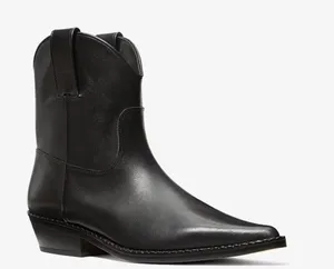 Michael Kors Noemie Women's Brown Leather Pull-On Ankle Bootie Pointed W 5.5 thumbnail 1