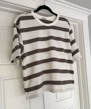 AYR The Practice Tee Stripe Dime Knit, XL thumbnail 1