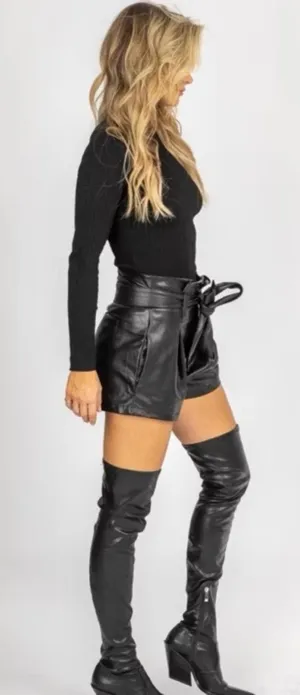 These Three Boutique Leather Shorts Faux thumbnail 7