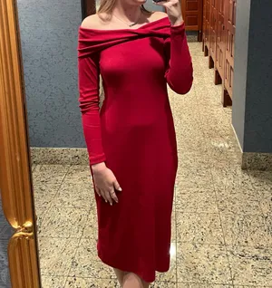 Red Universal Threads maxi dress with cowl neck thumbnail 3