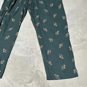 VTG Polo Ralph Lauren Polo Bear Pajama Pants Y2K AOP Men's SZ XL Green Preppy thumbnail 10