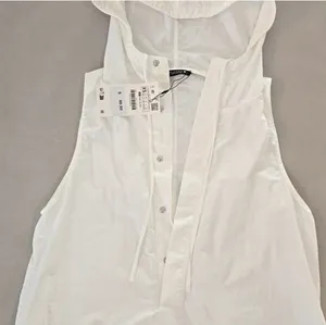 NWT! Zara White Nylon Balloon Hooded Dress thumbnail 6
