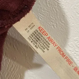 Intimately Free People Burgundy Ribbed Long Sleeve Henley Top XS thumbnail 8