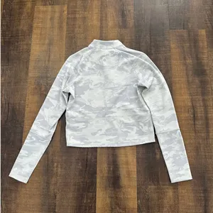 Lululemon Pace Pursuit Long Sleeve White Camo Top Size 6 thumbnail 11