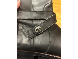 COACH black leather silver turnlock TALL FLAT riding boots thumbnail 8