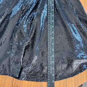 Free‎ People Film Noir Black Sequin Halter Mini Dress Velvet Trim Open Back US 2 thumbnail 6