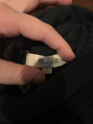 Madewell Black Ribbed Turtleneck thumbnail 3