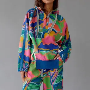 Urban Outfitters Out from Under Psychedelic Hattie Mix Hoodie Sweatshirt thumbnail 1