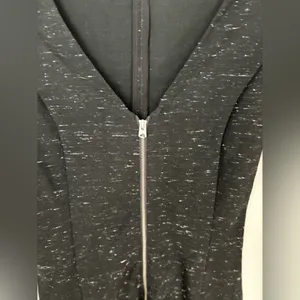 Aritzia Wilfred Zip Front Fit Flare Dress Black Long Sleeve Size S thumbnail 9