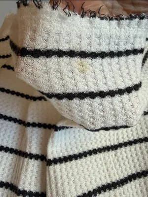 Free People Boho Striped Waffle Thermal Tunic Top Shirt thumbnail 6
