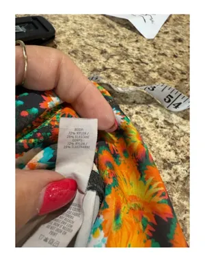 aerie Orange Multicolor Floral Leggings thumbnail 7