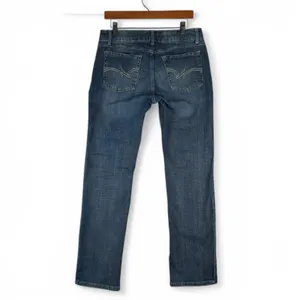 Wrangler Jeans Womens 11/32 Blue Denim Mid RIse‎ Straight Leg Western Stretch thumbnail 2