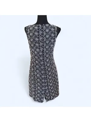Bergamo black floral mini dress coquette fairy fitted mini dress Size 6 🖤 thumbnail 5