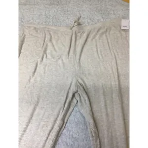 Auden Women Oat Beige Ribbed Knit Pajama‎ Jogger Pants 3X K86GGG….. thumbnail 2
