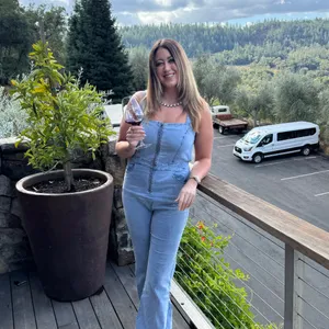 Movin' and Groovin' Light Wash Zip-Front Tie-Back Jumpsuit thumbnail 2