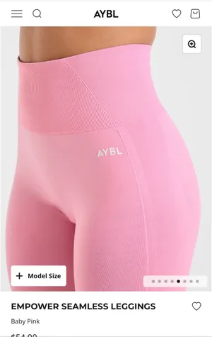 AYBL Seamless Leggings Empower BABY PINK thumbnail 3