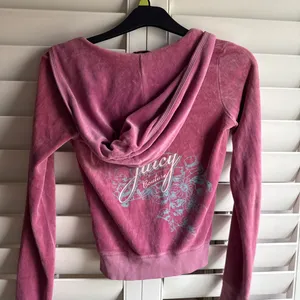 Juicy Couture Rose Hoodie with blue accents sz S Y2K thumbnail 3