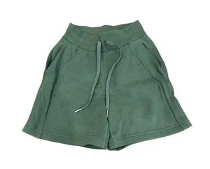 Lululemon Oversized Scuba Full Zip Hoodie and High rise shorts set Medium Forest thumbnail 3