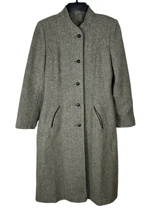 Vintage 50s‎ 60s Jill Jr 100% Pure Wool Long Over Coat Union Made in USA Small thumbnail 1