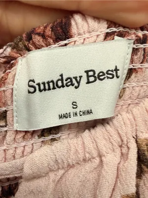 Sunday Best Aritzia Pink Floral Delilah Mini Dress Long Sleeve size Small‎ thumbnail 4