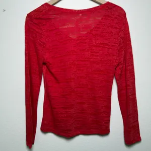 Splash y2k Women‎ Cyber Grunge Sheer Top XL Red Mall Goth V-Neck thumbnail 6