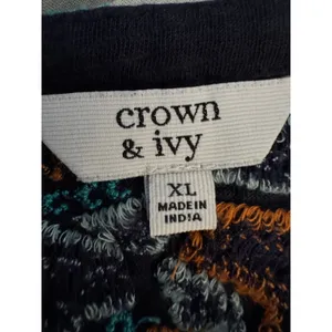 crown and Ivy blouse extra large Blue Size XL thumbnail 5