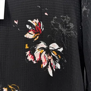 Gentle Fawn Tatiana Dress Long Sleeve‎ V Neck Tie Cuff Black Sheer Large NWT thumbnail 9