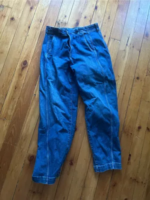 ☀️3/$25 Madewell Tapered Denim Trousers High Rise Comfort Barrel 31 thumbnail 2