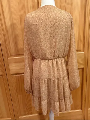 Altar'd State boho leopard print mini dress women’s L thumbnail 2
