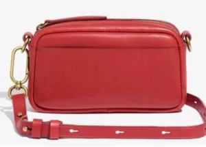 Madewell Red Italian Leather Crossbody Carabiner Bag thumbnail 1