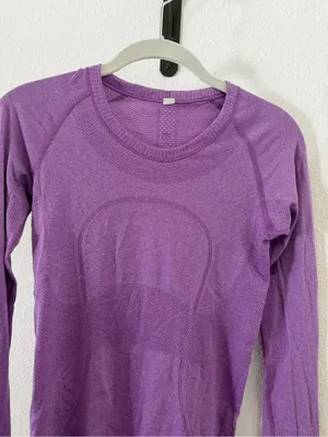Lululemon Swiftly Tech Long Sleeve Crew Heathered Moonlit Magenta Top thumbnail 3