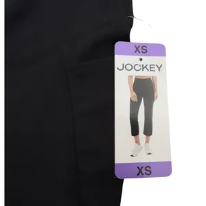 Jockey Cropped‎ Slit Flare Pant Women XS Black New High Rise Active Leggings thumbnail 4