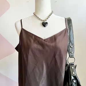 Brown Cami Tank Top Y2K 2000s 90s‎ Retro Indie Soft Girl Minimalist XL thumbnail 2