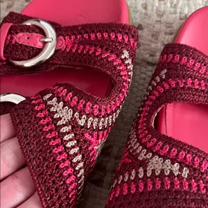 Anthropologie Dolce Vita Ralli Sandals Pink Size 7 Slip On Buckle Thick Strap thumbnail 6