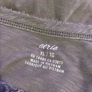 Aerie Cotton Midi Maxi Dress Tiered Womens XL Gray Distressed Grunge Flowy FLAW thumbnail 2