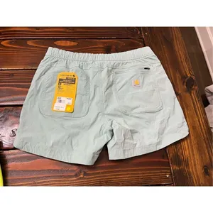 Carhartt New Women's Force Relaxed Fit 5 Pocket Work/ Hiking Shorts Blue M thumbnail 4