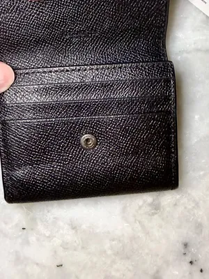 Coach Small Black Bifold Wallet - Leather Snap Bilfold with Coin Pocket thumbnail 8