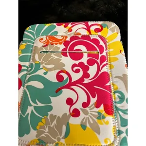 Thirty-One Tablet Cover Colorful Floral Leaf Tote a Tablet bag with Back Pocket thumbnail 4