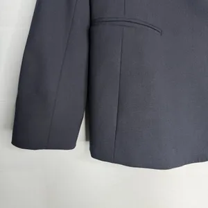 Lafayette 148 Size 12 Classic Navy Blue Wool Blazer Jacket 2 Button $1,298 thumbnail 4