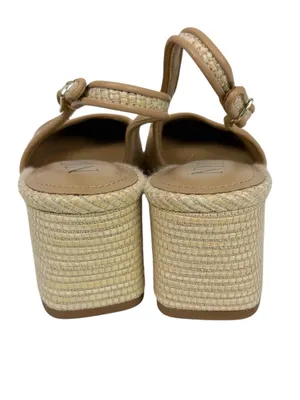 NYDJ Faelynn Slingback‎ Heels Raffia Woven Square Toe Size 9 thumbnail 8