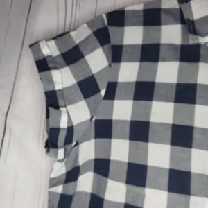 J.Crew Mercantile Gingham Plaid Popover Preppy Business Casual Short Sleeve Top thumbnail 5