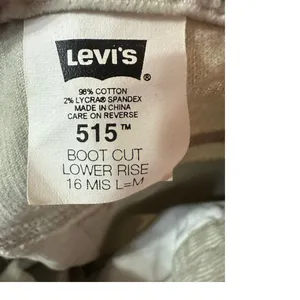 Levi's Cream Corduroy low rise Pants Y2K Style Retro boot cut Trousers size‎ 16 thumbnail 7