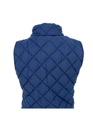 Market & Spruce Diamond Quilted Vest Navy Blue Size Small NWT Classic Preppy thumbnail 5