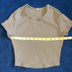 Alo Olive Green Women's Ribbed Top Size XS thumbnail 1