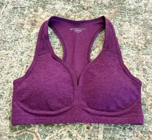 Beyond Yoga Spacedye Lift Your Spirits Bra Small Removable Cups Pink Purple thumbnail 1