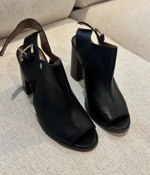 Pure Leather New Peeptoe Boots thumbnail 1