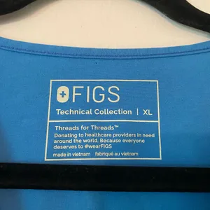 FIGS Blue Casma Scrub Top Two Pocket Uniform Nurse Dr PO #2678 Women's size XL thumbnail 2