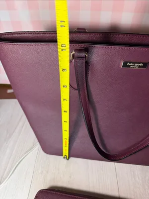 kate spade plum saffiano tote in deep berry thumbnail 12