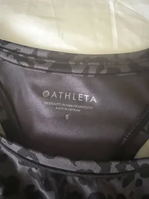 Leapord Print Black Athleta Tank Top thumbnail 4
