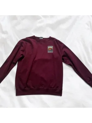 Vail Colorado Mountain Graphic Crewneck Sweatshirt Burgundy Size Large thumbnail 2